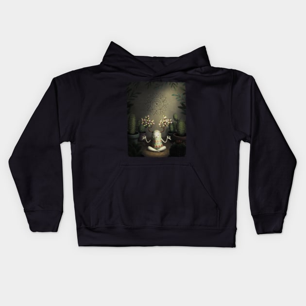 Surreal cactus garden Kids Hoodie by Laura_Nagel